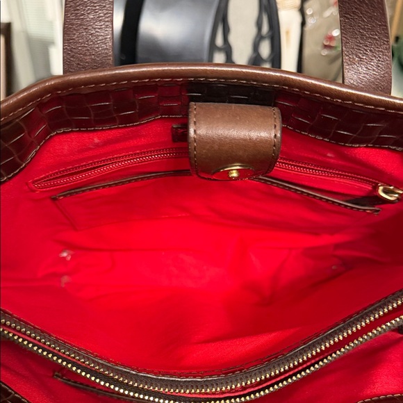 Dooney & Bourke Lilliana Brown Woven Tote and Pouch Set - Picture 7 of 14